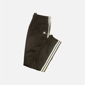 Adidas Black Joggers White 3 Stripe Size L Athletic Track Pants Classic